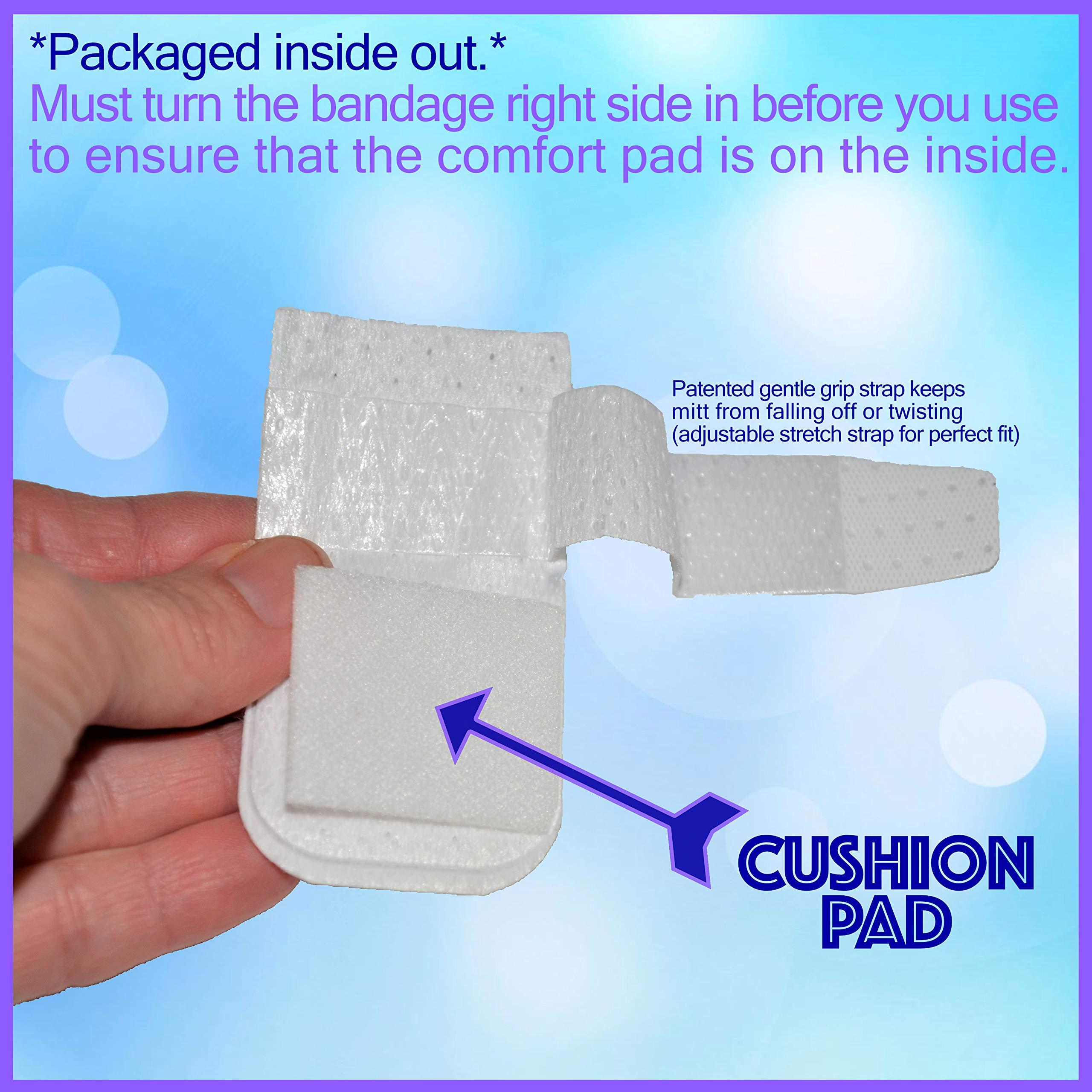 BOUNCEBACK MediMitt FingerMitt Non Adhesive Fingertip and Full Coverage Bandages with Fastening Strap (Large (10 Pack))