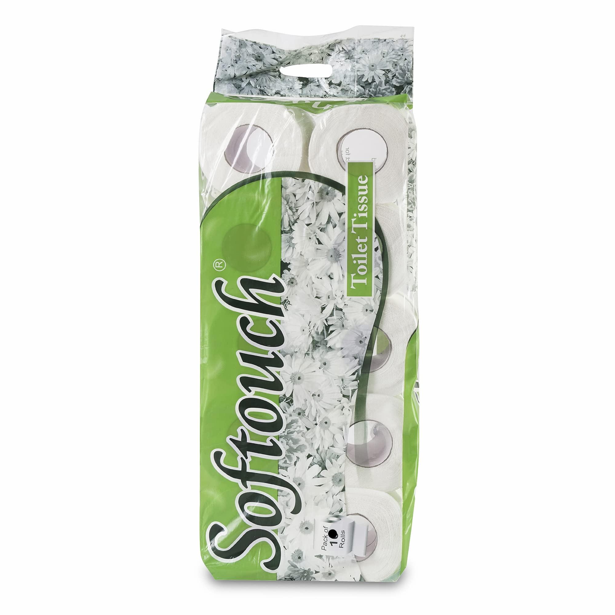 Softouch Softouch 2 Ply Toilet Paper Tissue Roll 10-in-1 set (Multicolour)