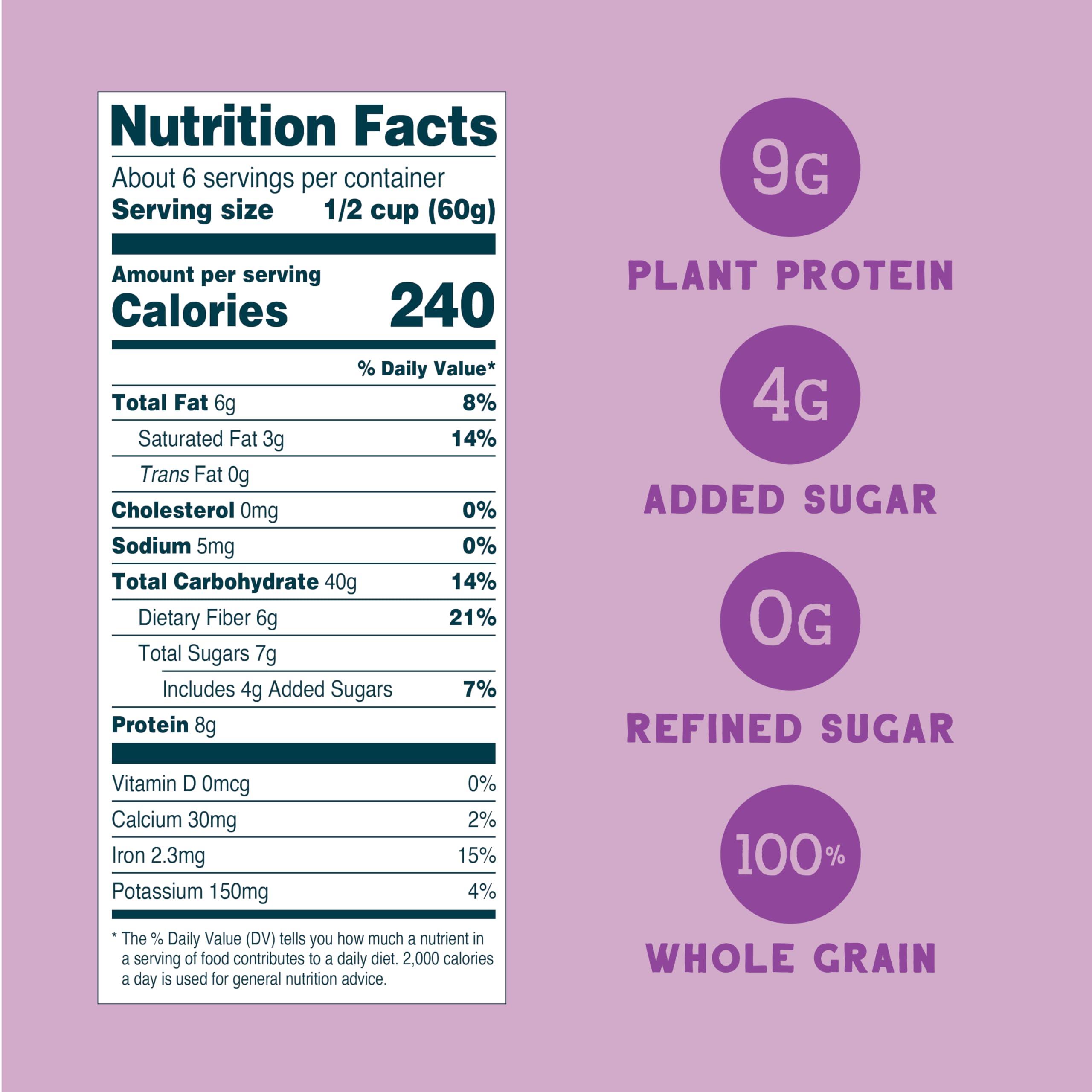 Seven Sundays Seven Sundays Muesli Cereal, Wild and Free Blueberry Chia Buckwheat, 32 Oz Bag (Pack of 4), Gluten Free, 0g Refined Sugar, Enjoy Warm, Cool or as Overnight Oats