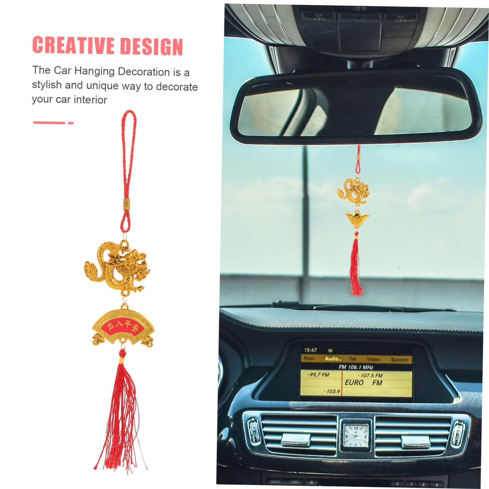 Cabilock 10pcs Good Luck Charms Chinese Style Chinese Chinese red Knot Chinese Decor car Accessories Lucky Knot Lucky New Year Ornaments Christmas Dragon Decor Ornament Rearview Mirror