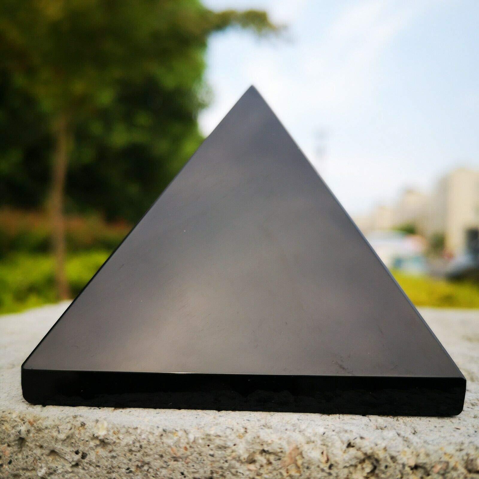 WGPHD WGPHD Meditation Home Natural Obsidian Quartz Crystal Pyramid Clear Reiki Healing Natural Obsidian Crystal Pyramid Original Stone polishing (Size : 6-6.5CM)