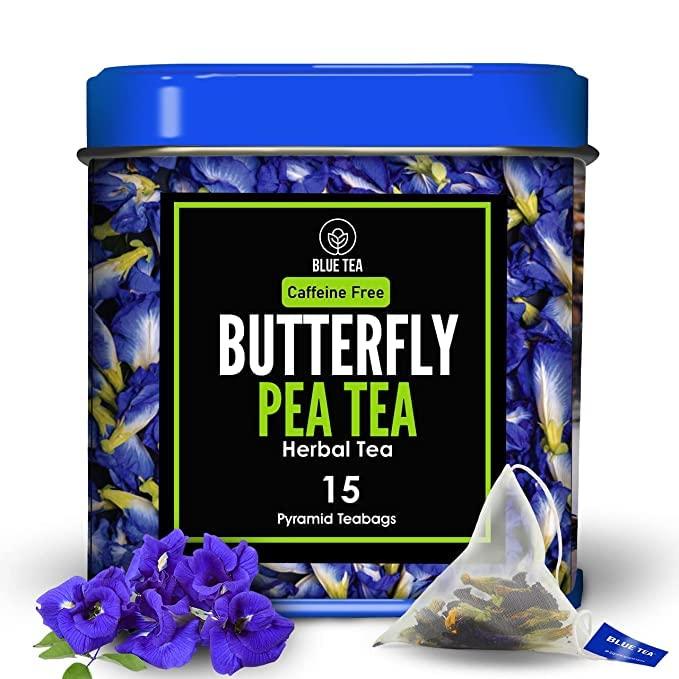 BLUE TEA BLUE TEA – Combo - Butterfly Pea Flower Tea (30 Tea Bags) + Butterfly Pea Flower Tea (15 Tea Bags) – Herbal Tea - Gluten Free – Eco-Conscious Packaging