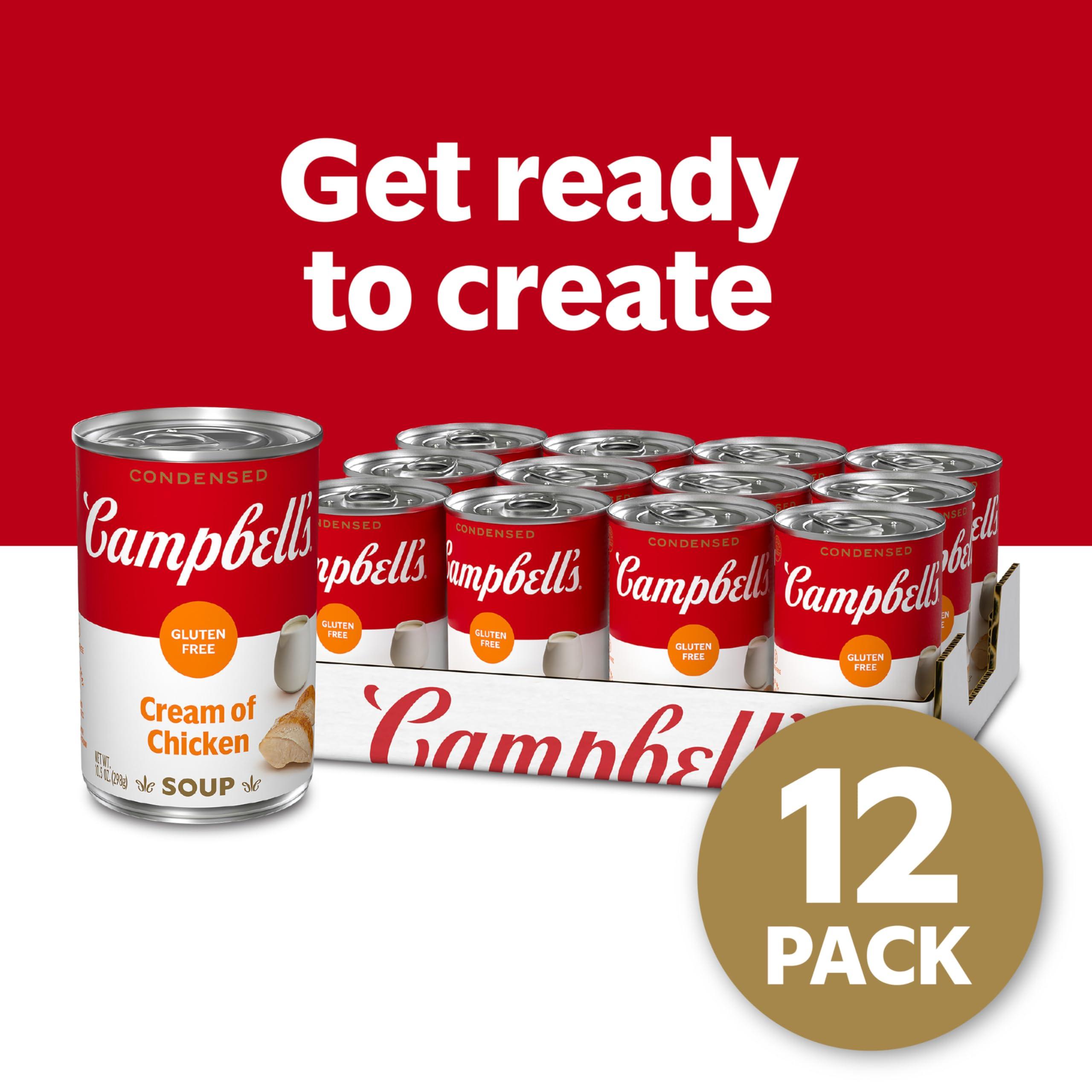 Campbell\'s Campbell\'s Condensed Gluten Free Cream of Chicken Soup, 10.5 oz Can (12 Pack)