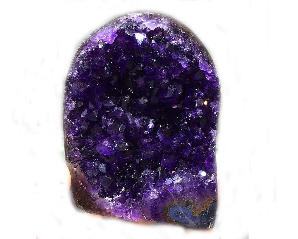 StoneStory Natural Uruguay Amethyst Crystal Cluster 1 (One) Large Specimen Stone for Crystals Healing Reiki Home Decoration 600-700grams (Uruguay Amethyst, 600-700grams/1.3lb-1.54lb)