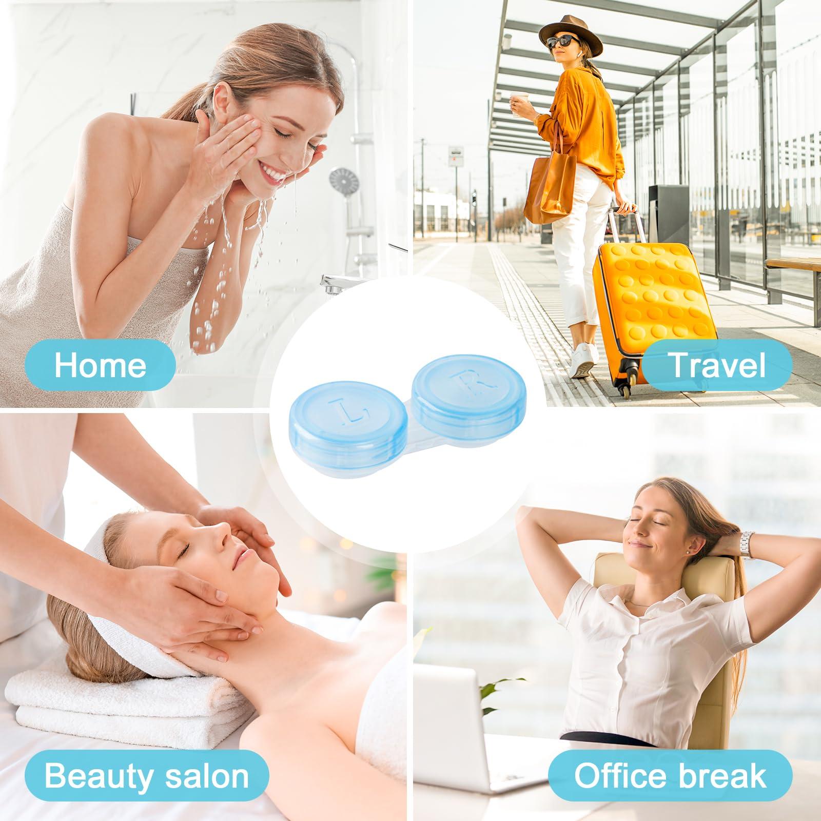 KAOPET KAOPET 50 Pack Contact Lens Cases, Transparent Contact Cases Bulk in 5 colors, Cute Contact Lenses Case Leak-proof, Eye Contact Case for Home and Travel