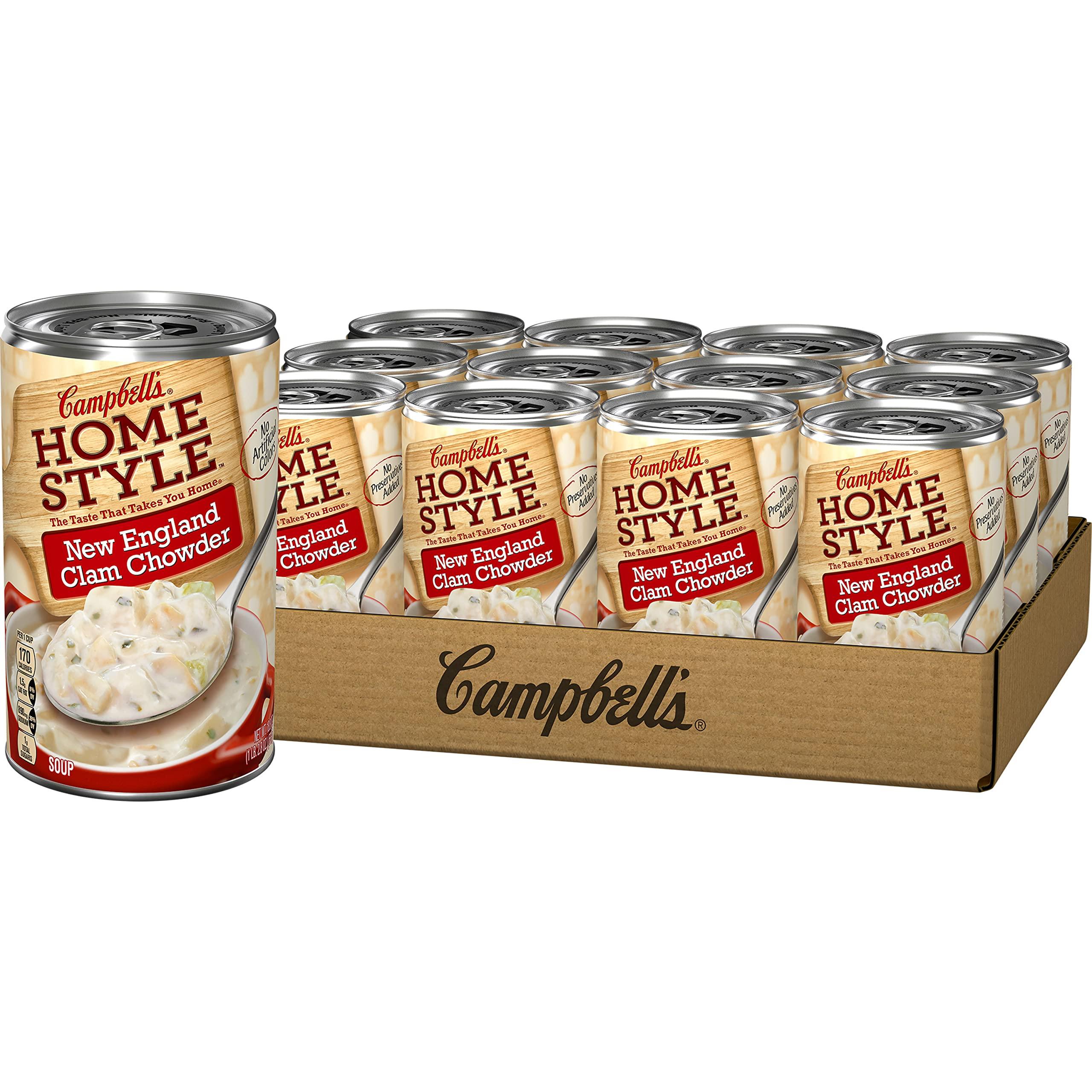 Campbell's Campbell's Homestyle New England Clam Chowder, 18.8 oz. (Pack of 12)