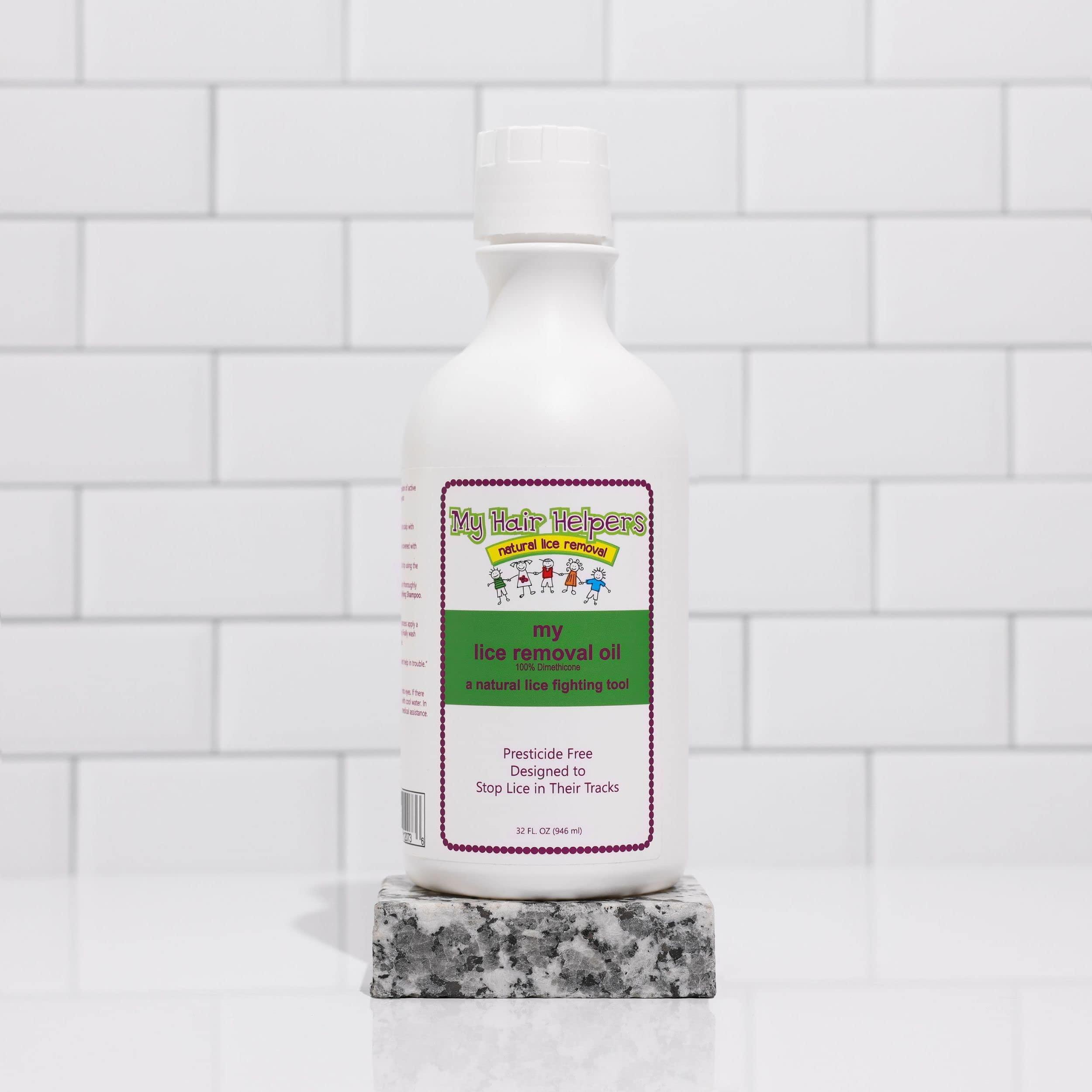 MY HAIR HELPERS NATURAL LICE REMOVAL My Hair Helpers Dimethicone Oil for Head Lice | Kid-Safe | Addresses Louse and Nits, 32 fl Ounces | for 3-5 People
