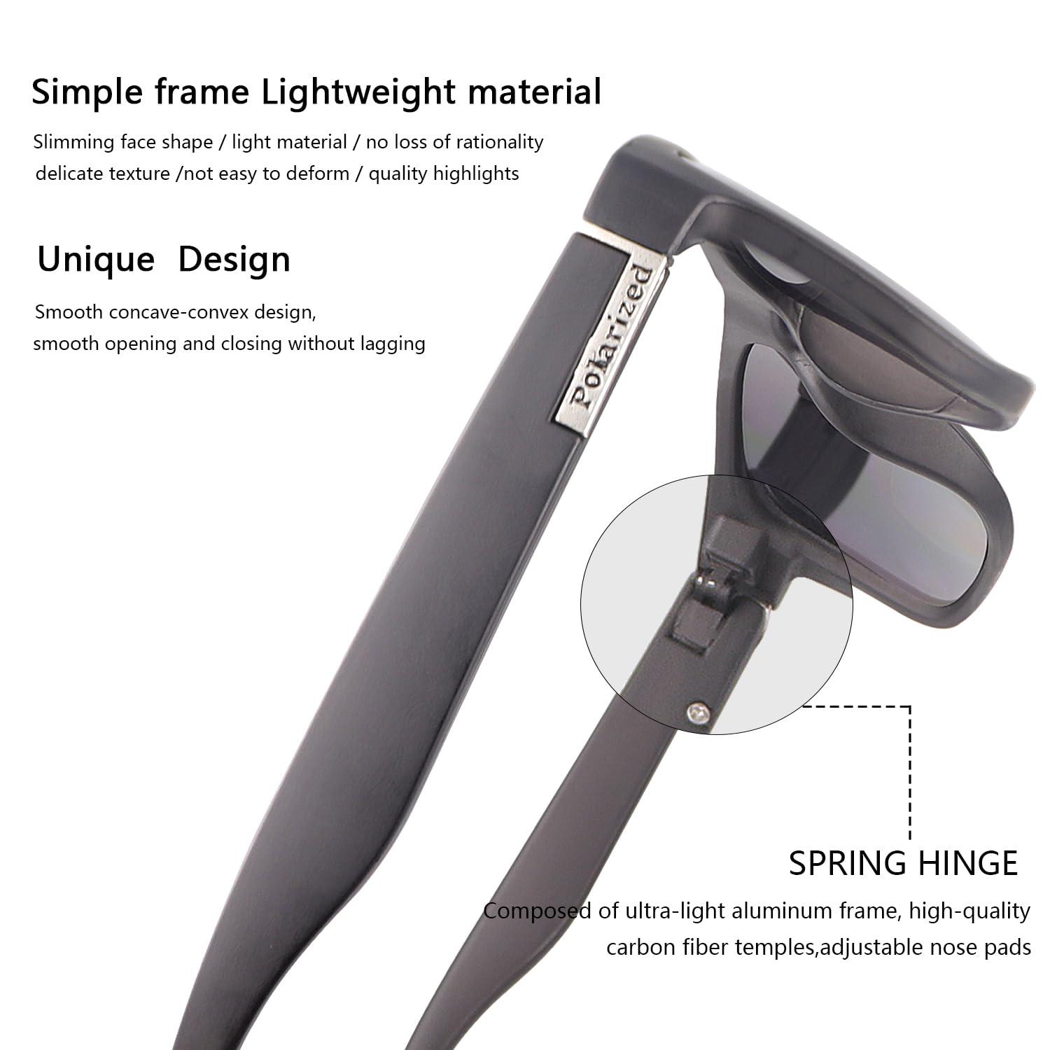 Vepiant Vepiant Polarized Bifocal Reading Sunglasses for Men Women Blue Light Blocking Glasses Black Lens UV Protection Outdoors Sun Readers Lightweight Driving Eyeglasses Tinted Shades Anti Glare Eyewear 3.0