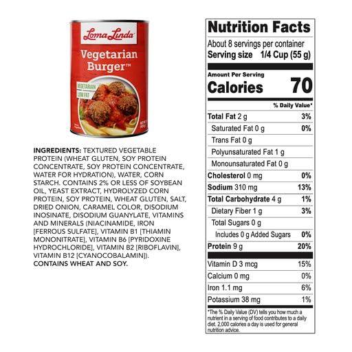 Loma Linda Loma Linda® Vegetarian Burger (15 oz.) 12 pack