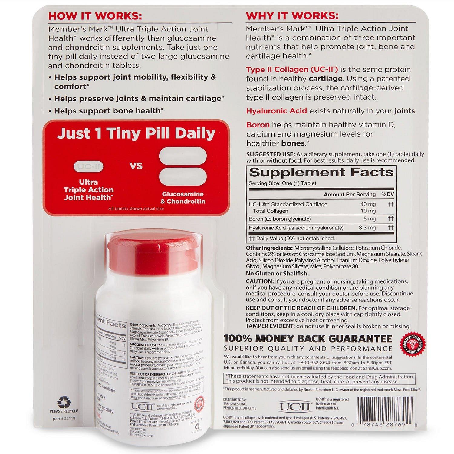 Members Mark Member's Mark Ultra Triple Action Joint Health (125 ct.)