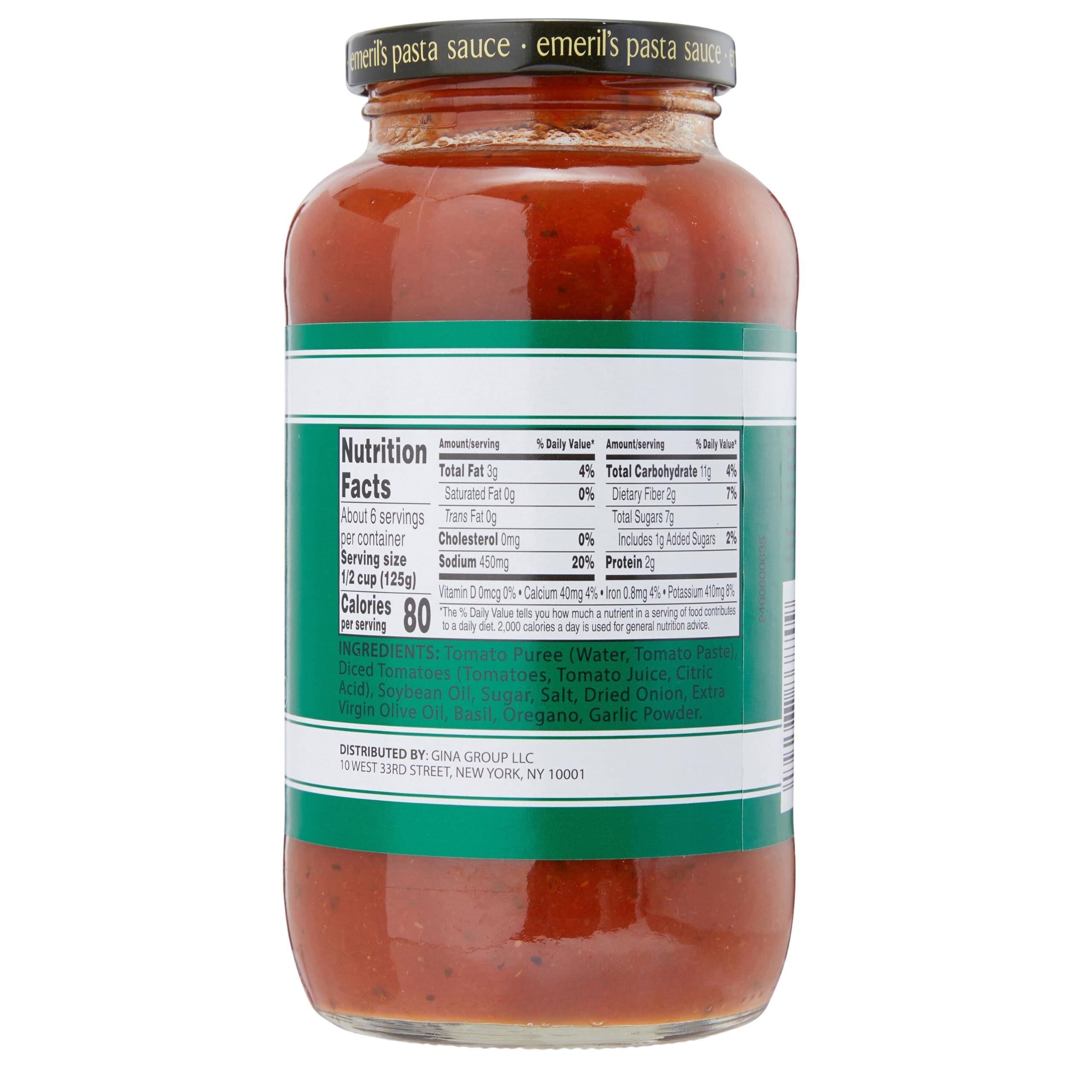 Emeril Lagasse Emeril Lagasse Pasta Sauce Jar 25 Oz Gourmet Pasta Sauces: Arrabbiata, Marinara, Roasted Garlic, Tomato Basil, & Vodka Pasta Sauce Best for Homemade Pasta and Spaghetti Sauce (TOMATO BASIL)