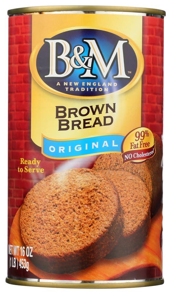B&M B & M Bread Brown Plain Pack of 2, Net WT 16 0z (1 LB) 453g
