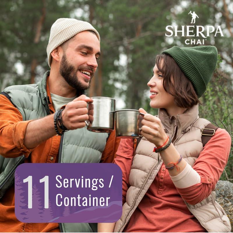 Sherpa Chai Sherpa Chai Unsweetened Organic Chai Tea Concentrate, 128 oz - Himalayan Black Tea Concentrate w/Freshly Pressed Ginger - Authentic Recipe Brewed by Nepali Sherpas - Chai Tea Gift for Tea Lovers