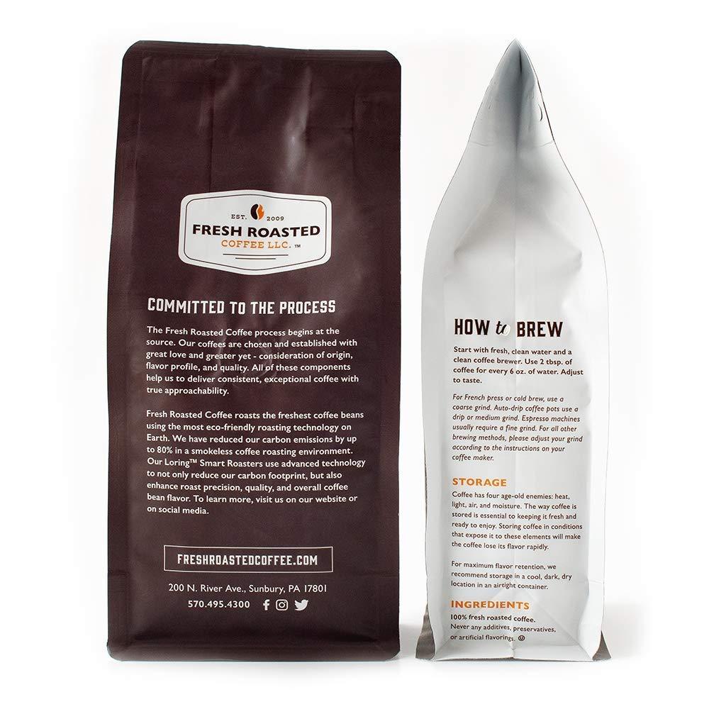 Fresh Roasted Coffee Fresh Roasted Coffee, Fair Trade Organic Ethiopian Sidamo Water Half-Caf, 5 lb (80 oz), Kosher, Medium Roast Whole Bean