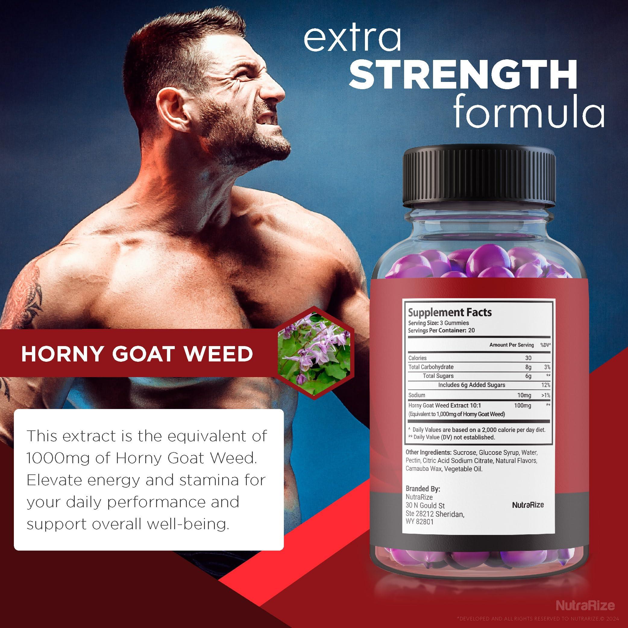 NutraRize (3 Pack) Viacia XX Male Gummies - ViaciaXX All Natural Supplement for Men, Daily Health Formula for Overall Performance and Endurance, Official Premium Gummy Reviews (180 Gummies)