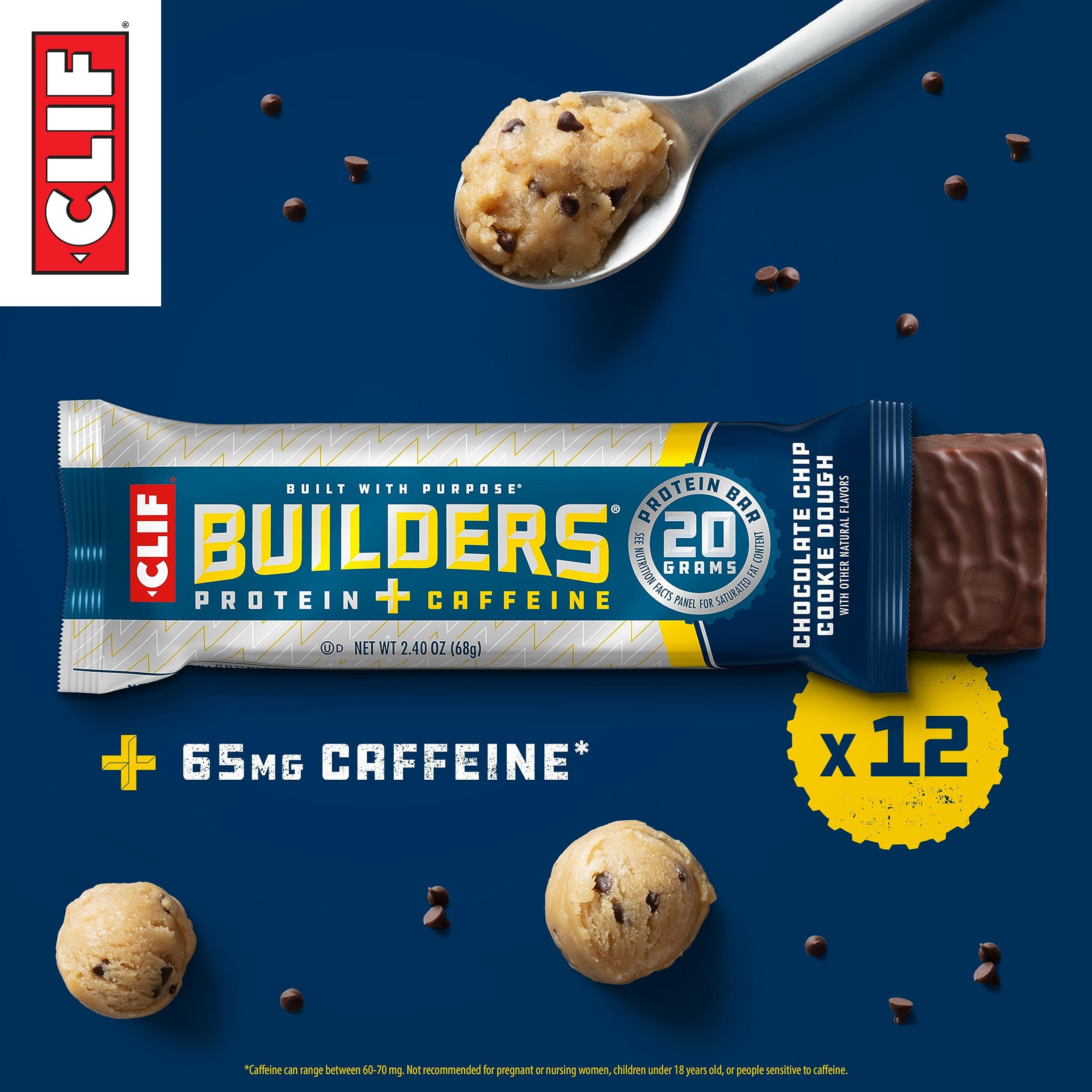 Clif Builders Bar CLIF Builders - Chocolate Flavor - Protein Bars - Gluten-Free - Non-GMO - Low Glycemic & Chocolate Chip Cookie Dough Flavor - Protein Bars - Gluten-Free - Non-GMO - Low Glycemic