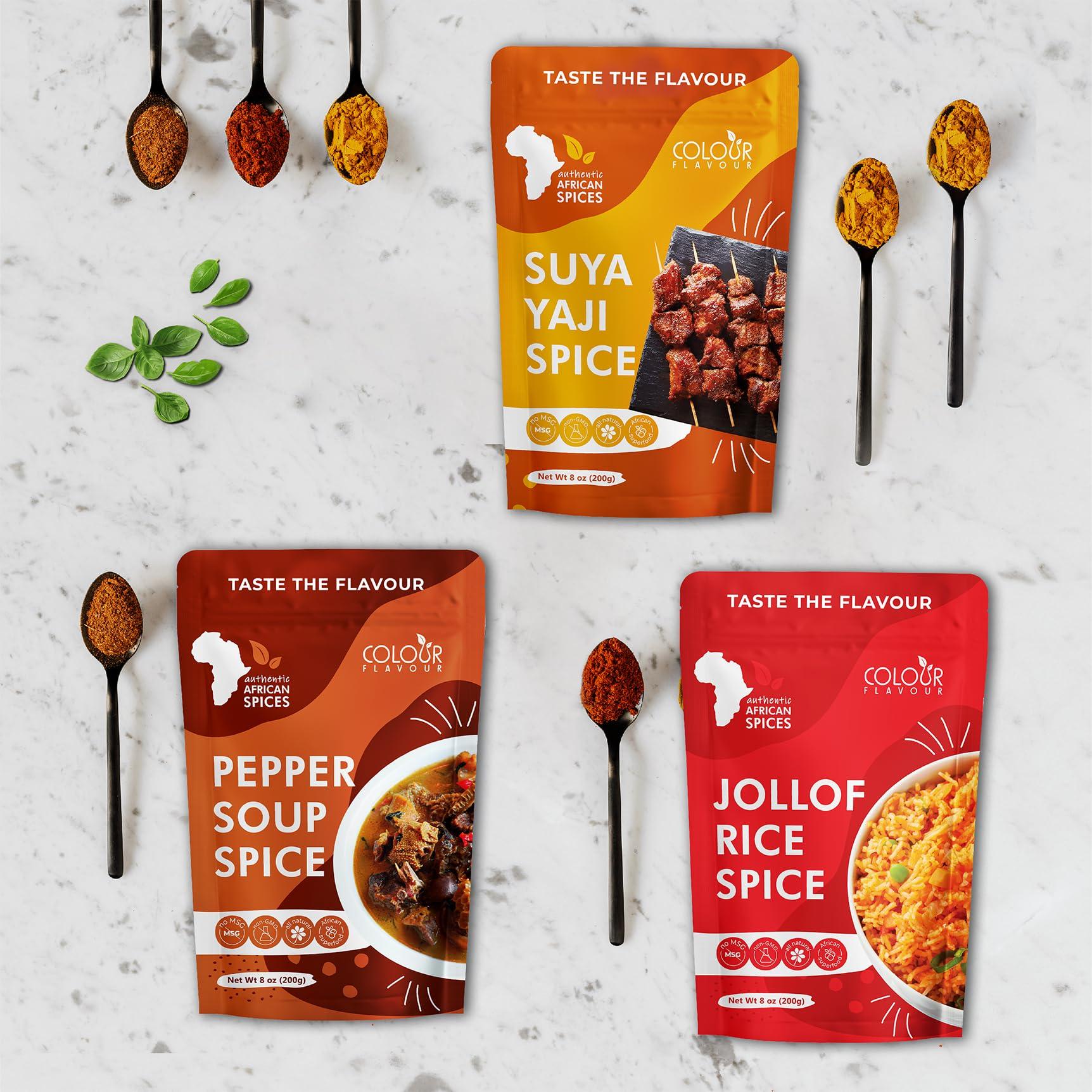 Colour Flavour COLOUR FLAVOUR PEPPER SOUP SPICE SEASONING | Soup seasoning | Made from Organic Herbs and Spices | A Unique Blend of Whole Superfoods | No preservatives | No Chaff | No Added Color | All Natural