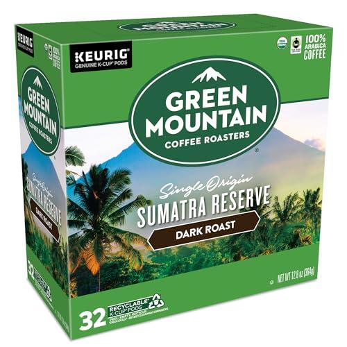 Green Mountain Coffee Roasters Green Mountain Coffee Roasters Sumatra Reserve Coffee, Keurig Single-Serve K-Cup pods, Dark Roast, 32 Count
