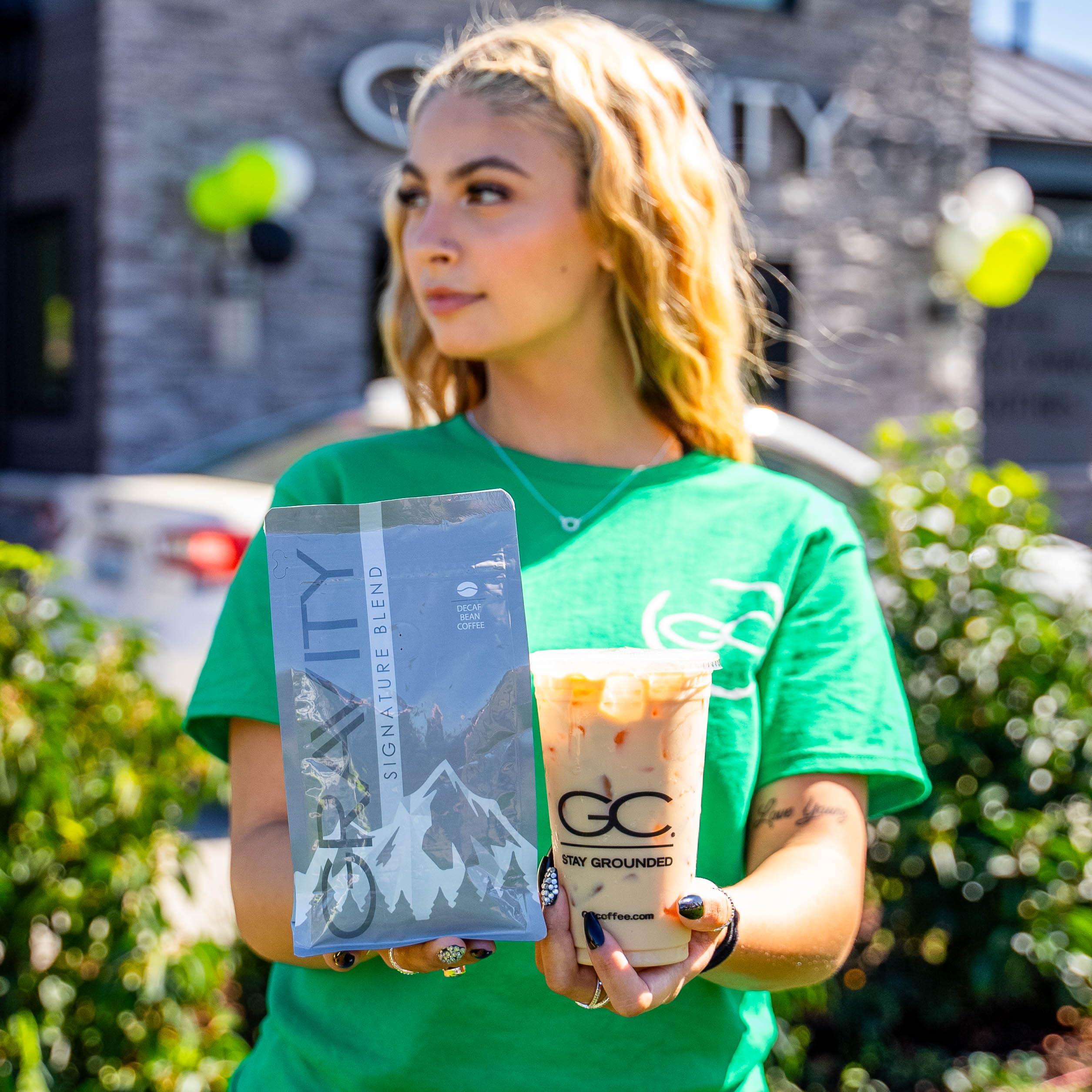 Gravity Coffee Gravity Coffee, Signature Decaf Blend (Medium Roast) 12oz Bag of Whole Beans, Notes of Hazelnut and Chocolate, Bold and Smooth Flavor Decaffeinated Coffee