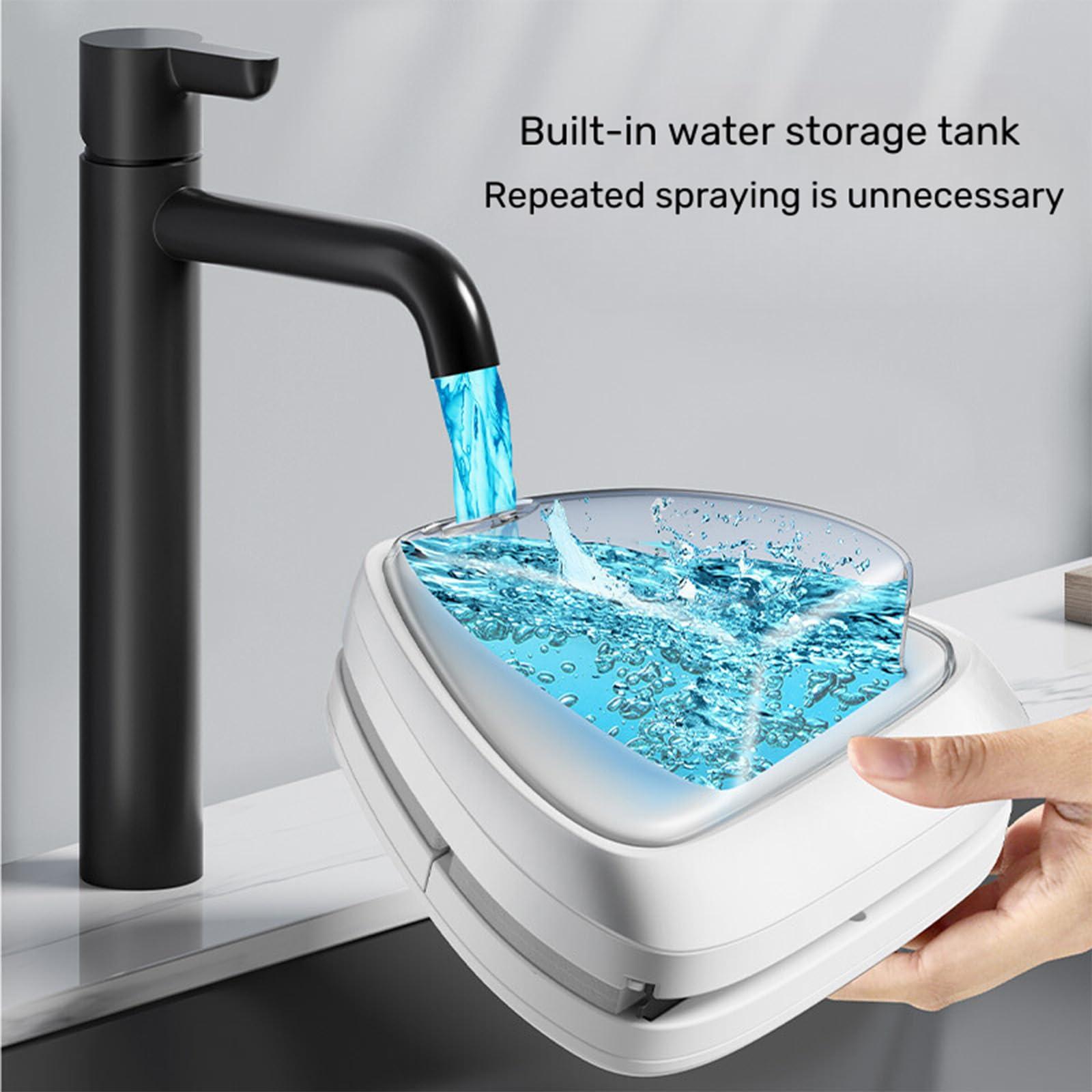 MIFXIN Double Side Magnetic Glass Wiper Window Cleaner Double-Sided Water-Filling Magnetic Glass Cleaning Tool Brush for Double Glazed Window Thickness 15-26mm