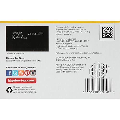 Bigelow Tea Bigelow Lemon Ginger Herbal Tea Keurig K-Cups, Caffeine Free Herbal Tea, 12 Count Box