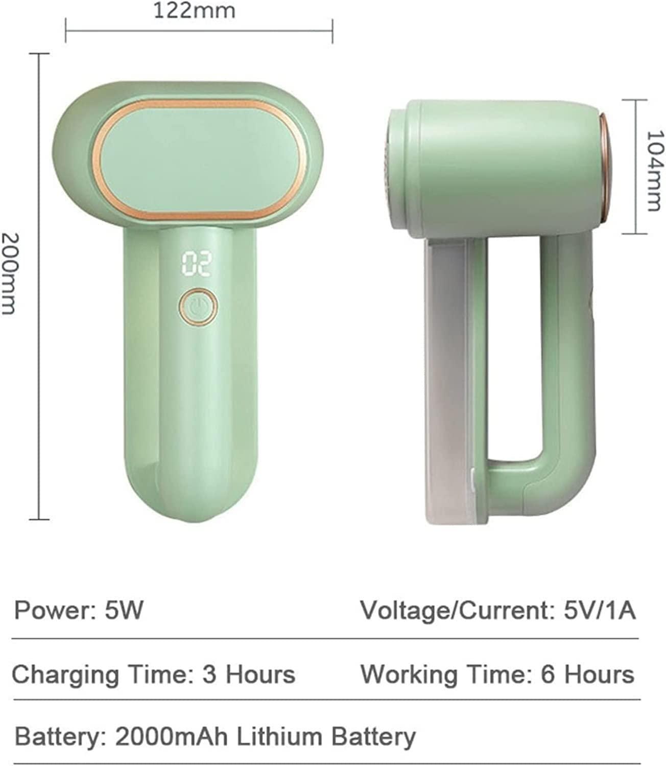 DULASP DULASP Fabric Shaver Professional Electric Lint Remover Dual-Head Fabric Shaver 3 Speeds , Rechargeable Sweater Couch Fabric Lint Pill Shaver for Clothes, Furniture, Carpet