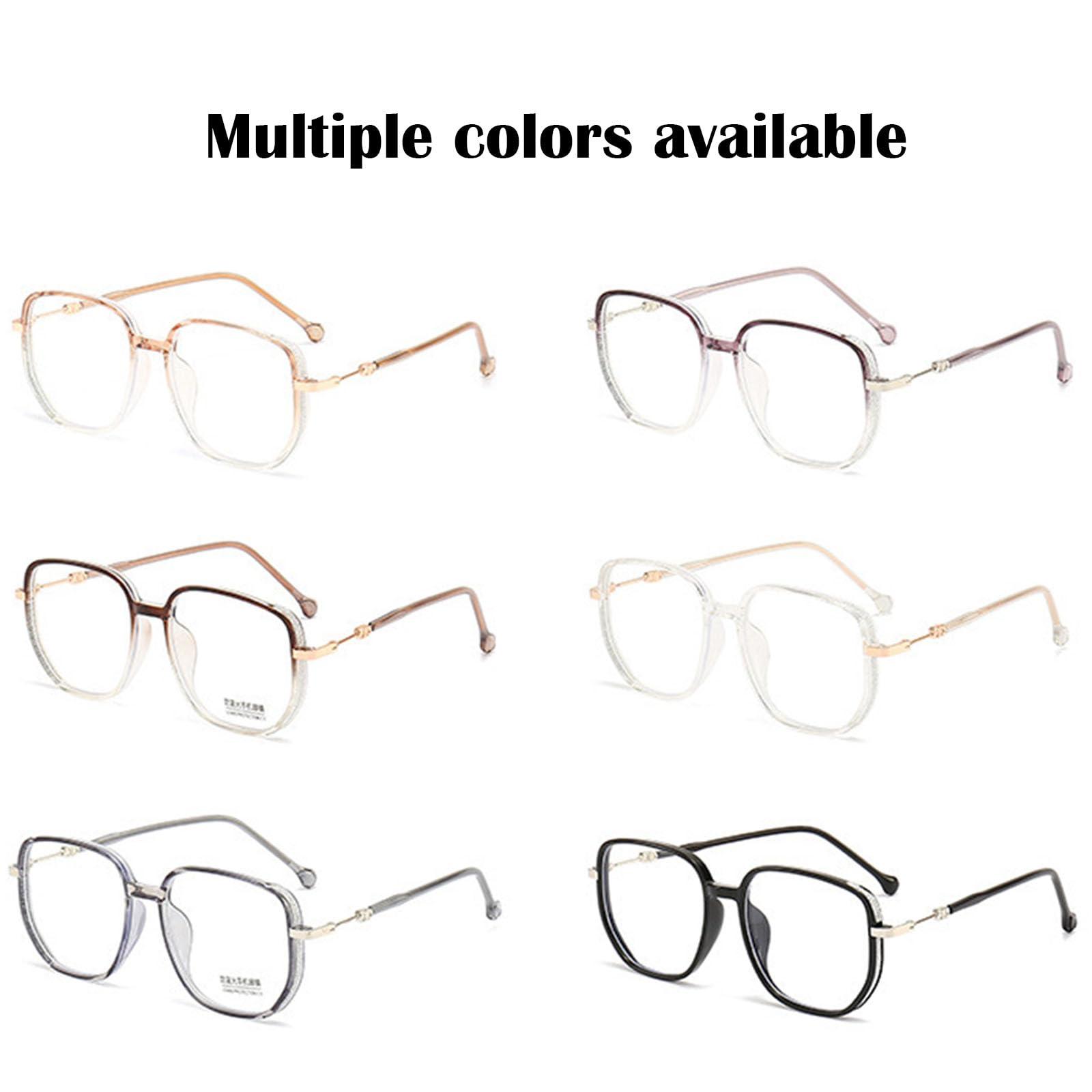 Aultink Women\'S Portable Fashion Anti-Blue Light Reading Glasses Ultra Light Reader Large Fram Multifocal Glasses (+150,White)