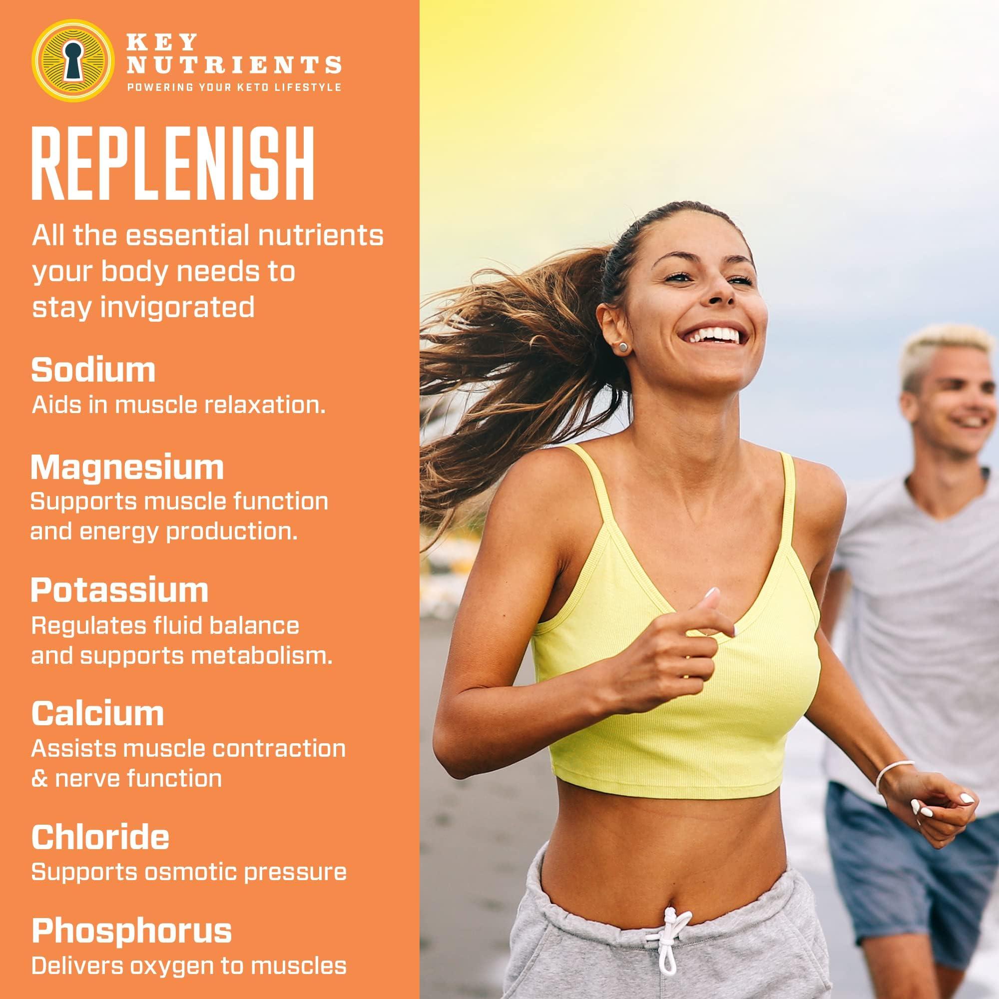 KEY NUTRIENTS KEY NUTRIENTS Multivitamin Electrolytes Powder Packets - Tropical Peach Mango Post Workout and Recovery 40 Pack Hydration Packets - No Sugar, No Calories - Travel Hydration Powder