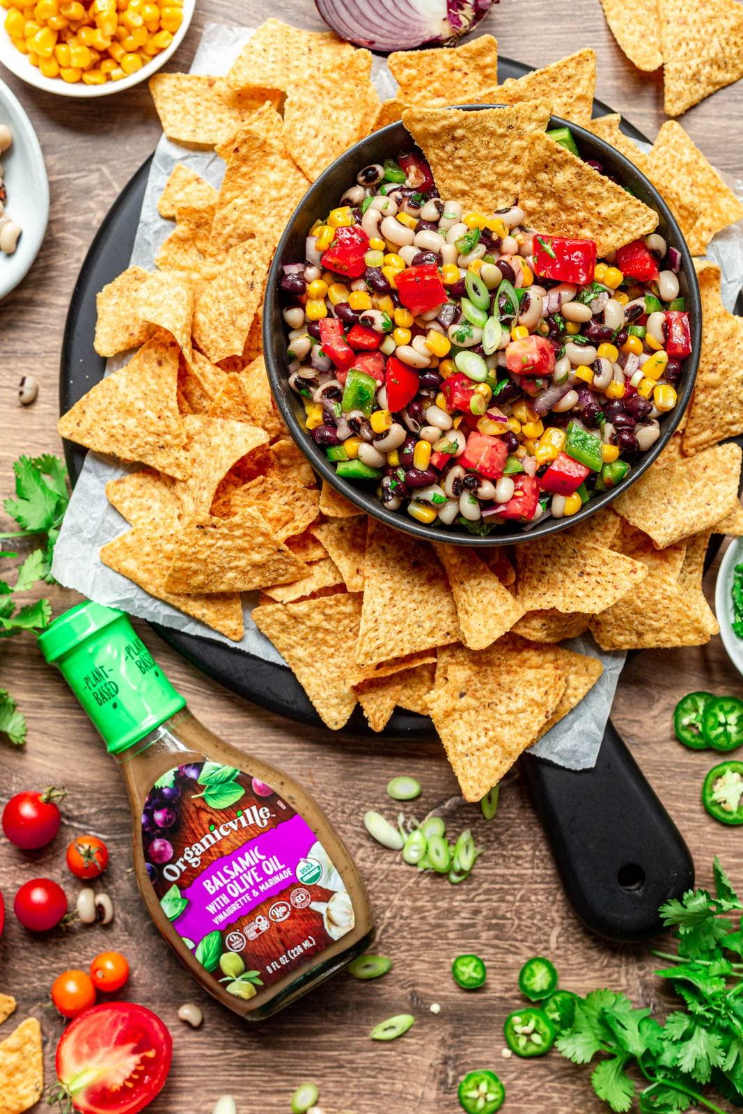 Organicville Organicville Balsamic with Olive Oil Vinaigrette & Marinade - Balsamic Vinaigrette Salad Dressing, Gluten Free, Organic, 0g Added Sugar, Vegan, Keto, Paleo, Whole 30, Dressing for Salad - 8 Oz