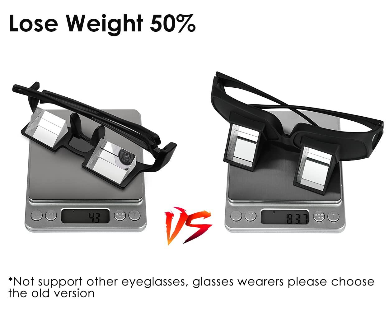 DS. DISTINCTIVE STYLE DS. DISTINCTIVE STYLE Lazy Glasses Prism 90 Degree Crochet Glasses Mirror Reading Glasses for Laying Down/Knitting (Lightweight Version for People without Glasses)