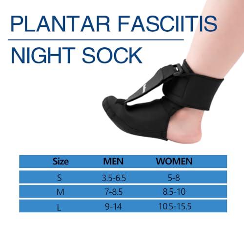 Medhome Medhome Night Splint Sock - Adjustable Plantar Fasciitis Brace for Sleeping,Heel Pain,Foot Drop,Achilles Tendonitis, (Medium)