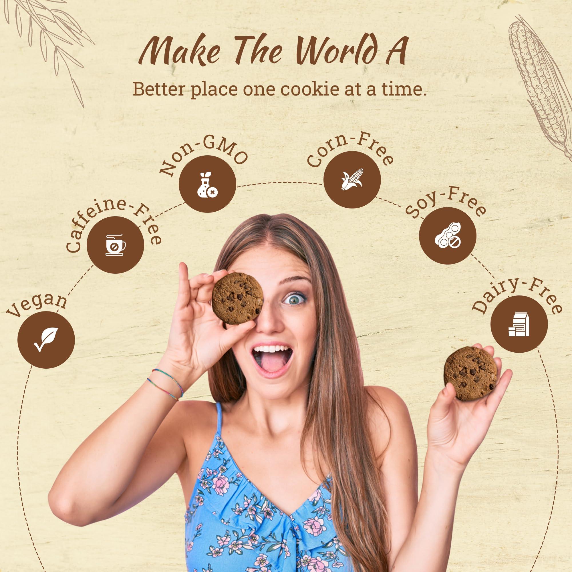 Missy J's Missy J's Organic Carob Whole Wheat Cookie Mix 12 Oz 3 Pack, Healthy Caffeine Free Substitute for Chocolate, Carob Made w/Dairy-Free and Corn-Free Vegan Snack, Perfect for Snacks