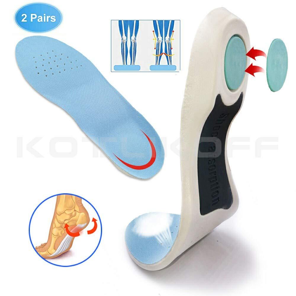 LLIMUE LLIMUE 2 Pieces Orthotic Insoles for Plantar Fasciitis with Arch Support Shock Absorption,White,L