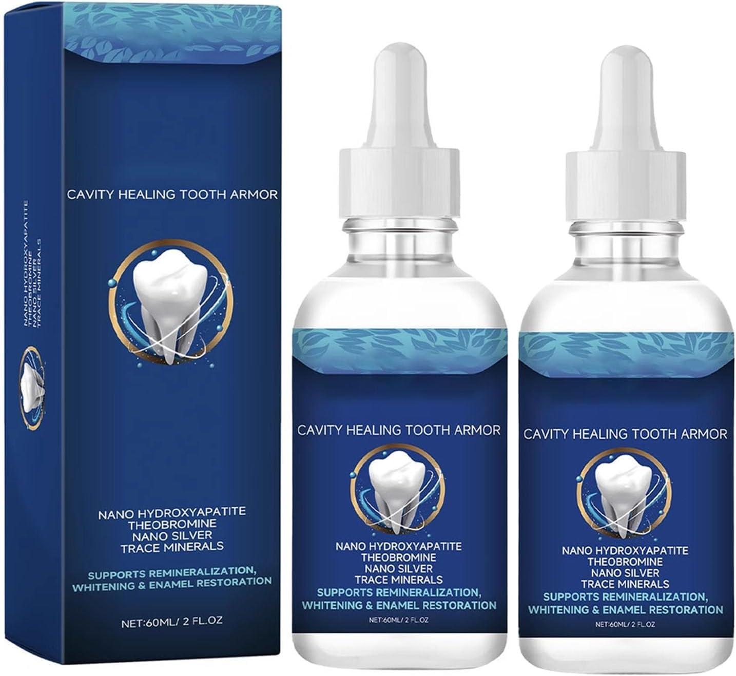 LIOZXIUT Dentite Cavity Healing Tooth Armor, Dentite Tooth Armor, Dentite Cavity Healing Tooth Armor Liquid, Dentite Cavity Tooth Armor, Helps Keep Gum Helthy (2pcs)