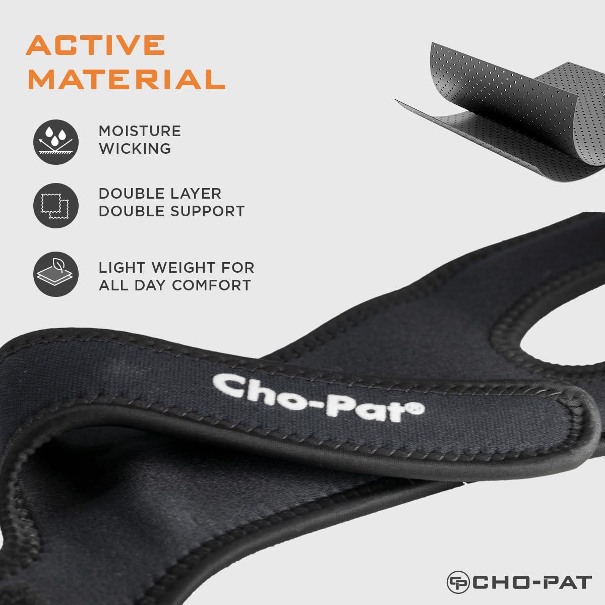Cho-Pat Cho-Pat Dual Action Double-Layer Adjustable Knee Strap, Pain Relief for Chondromalacia, Osgood Schlatters, Tendonitis, and Meniscus Tears, Large, 1 Pair
