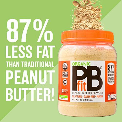 PBfit PBfit All-Natural Organic Peanut Butter Powder, 30 Ounce, Peanut Butter Powder from Real Roasted Pressed Peanuts, Good Source of Protein, Organic Ingredients