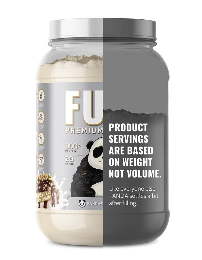 Underground Bio Labs PANDA FUEL Premium Protein Non-GMO Whey Protein Isolate ,Grass-Fed Hydrolyzed Collagen, Whey, Casein Protein, Egg Protein, Pro-Biotics, Digestive Enzymes.Multi-Stage 25 Servings (Vanilla Ice Cream)