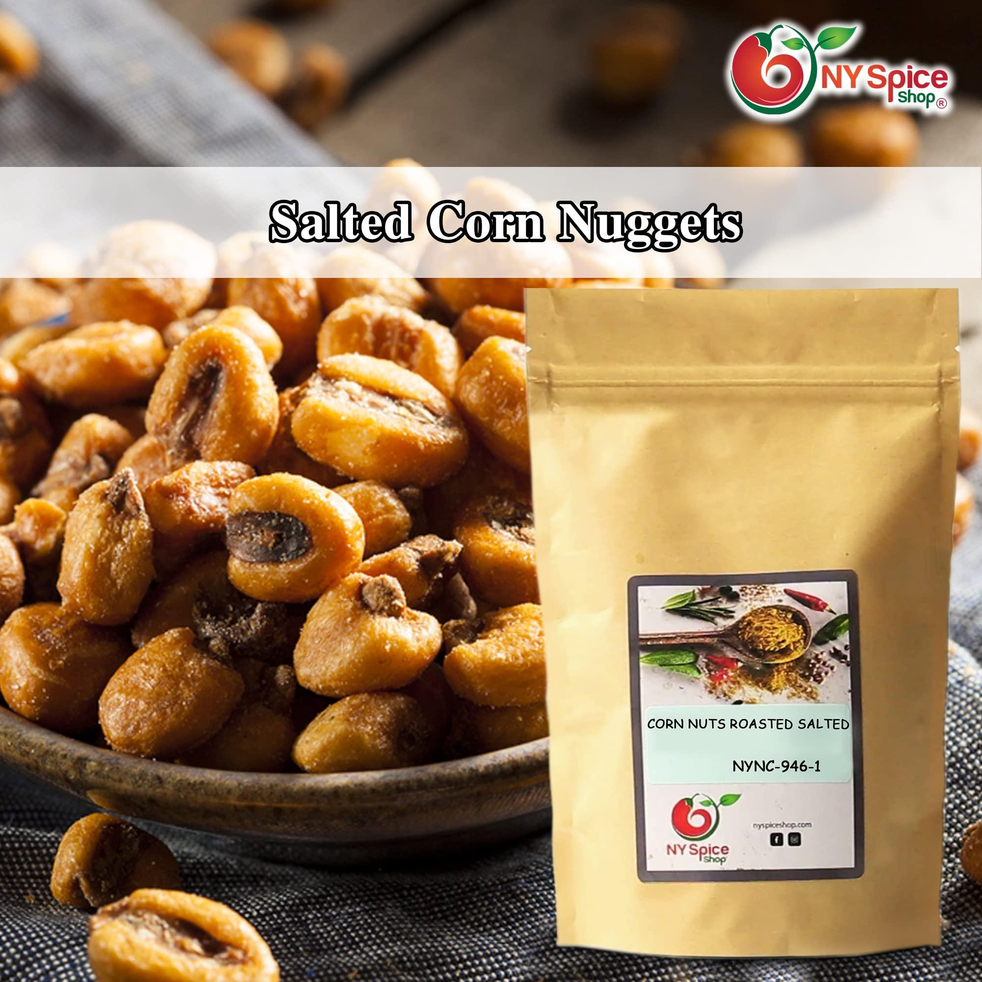 NY SPICE SHOP NY Spice Shop Roasted Corn Salted - 1 Pound Toasted Salted Corn Nuggets Trail Mix Nuts Healthy Snacks Bulk