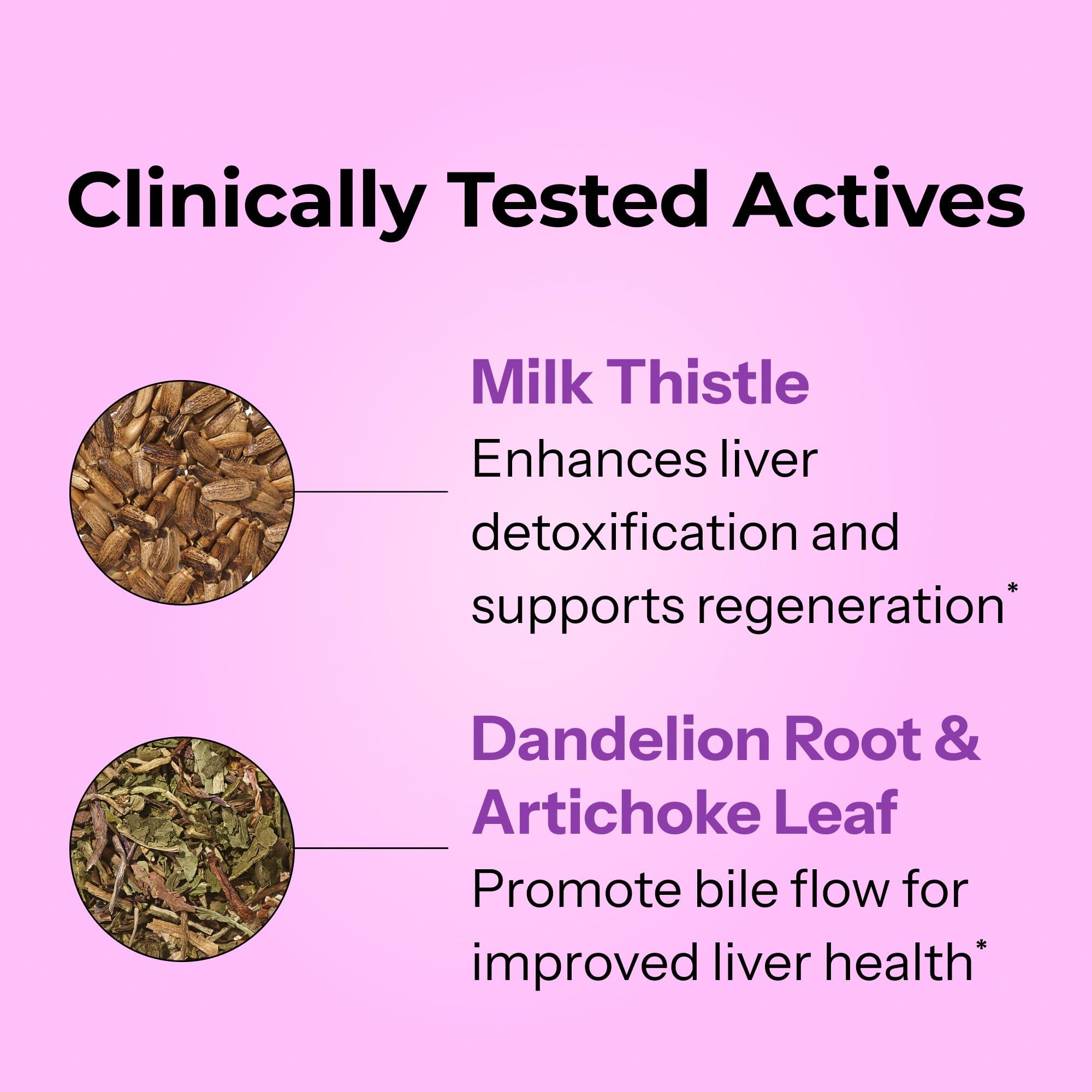 HUM HUM Wing Man - Liver Detox and Liver Support Supplement with Milk Thistle, Dandelion Root Powder & Artichoke Leaf Extract - Helps Flush Liver of Toxins (60-Count)