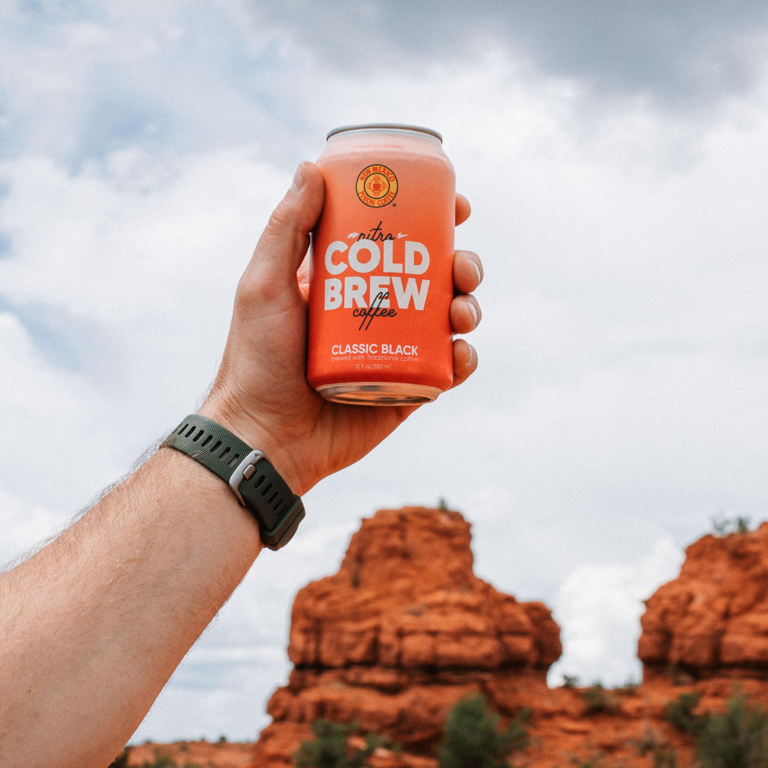 New Mexico Pion Coffee New Mexico Pion Nitro Cold Brew Coffee Drink - Smooth Nutty Taste, High Energy Nitrogen Infused Classic Black Coffee Cans 12oz - Natural Flavor Zero Sugar & Dairy Free - 24 Pack