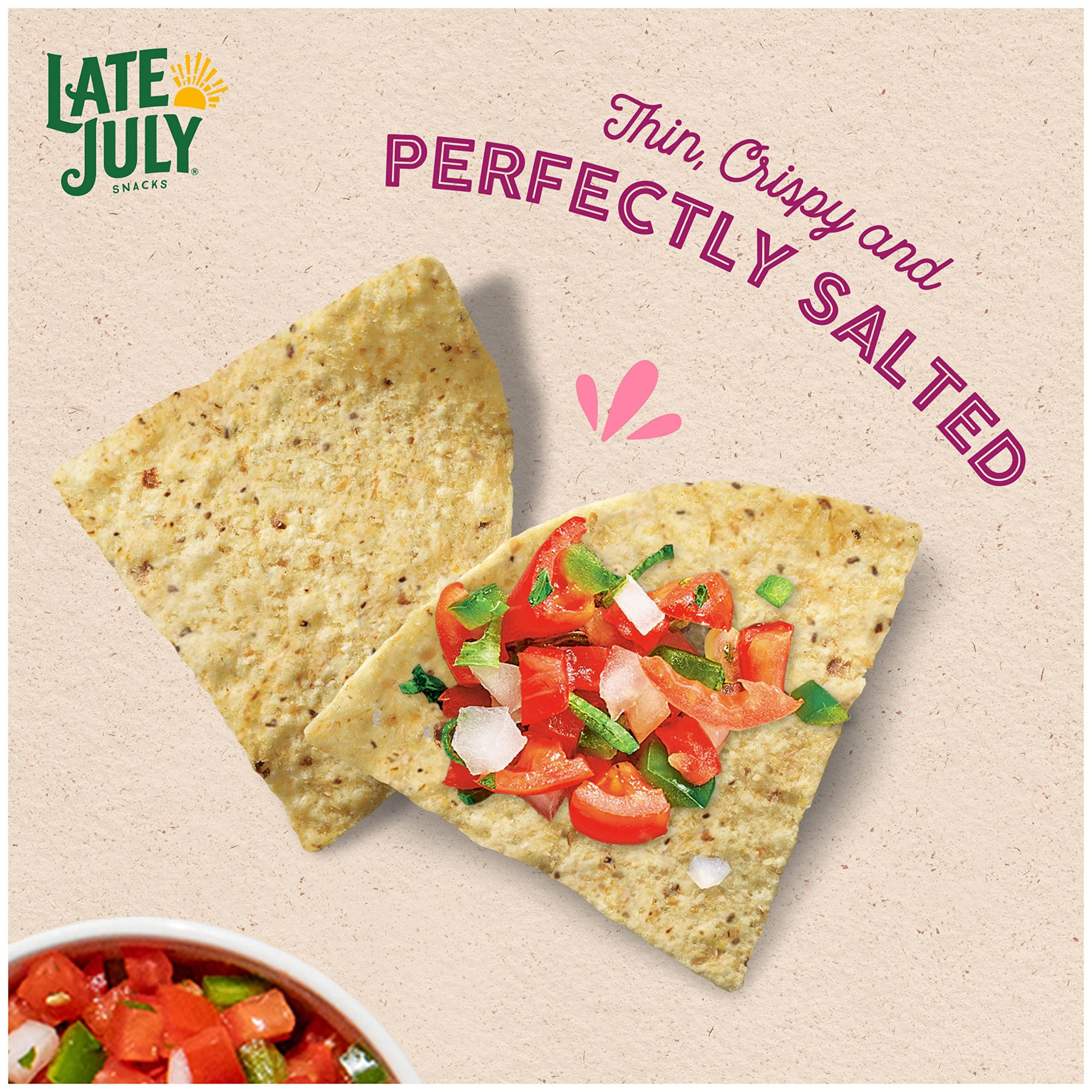 Late July Late July Snacks Thin and Crispy Organic Tortilla Chips with Chia and Quinoa, 10.1 oz Bag