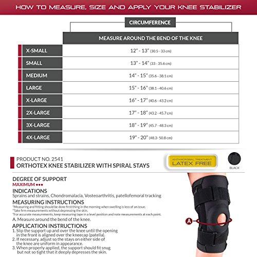OTC OTC Knee Stabilizer, Spiral Stays, Orthotex, 2X-Large