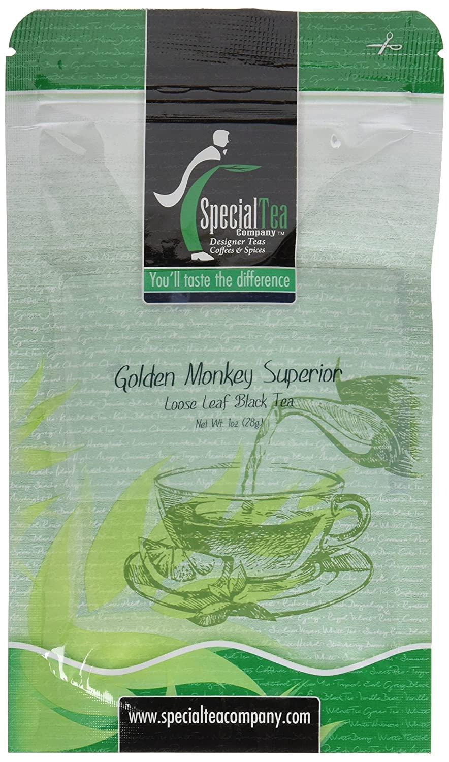 SpecialTea Company Special Tea Organic Black Tea, Golden Monkey Superior, 1 oz