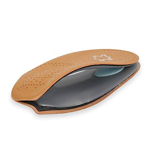 RGA 3/4 Leather Orthotic Inserts with Metatarsal Pad, Arch Support Insoles Shoe and Padding at The Heel for Men and Women
