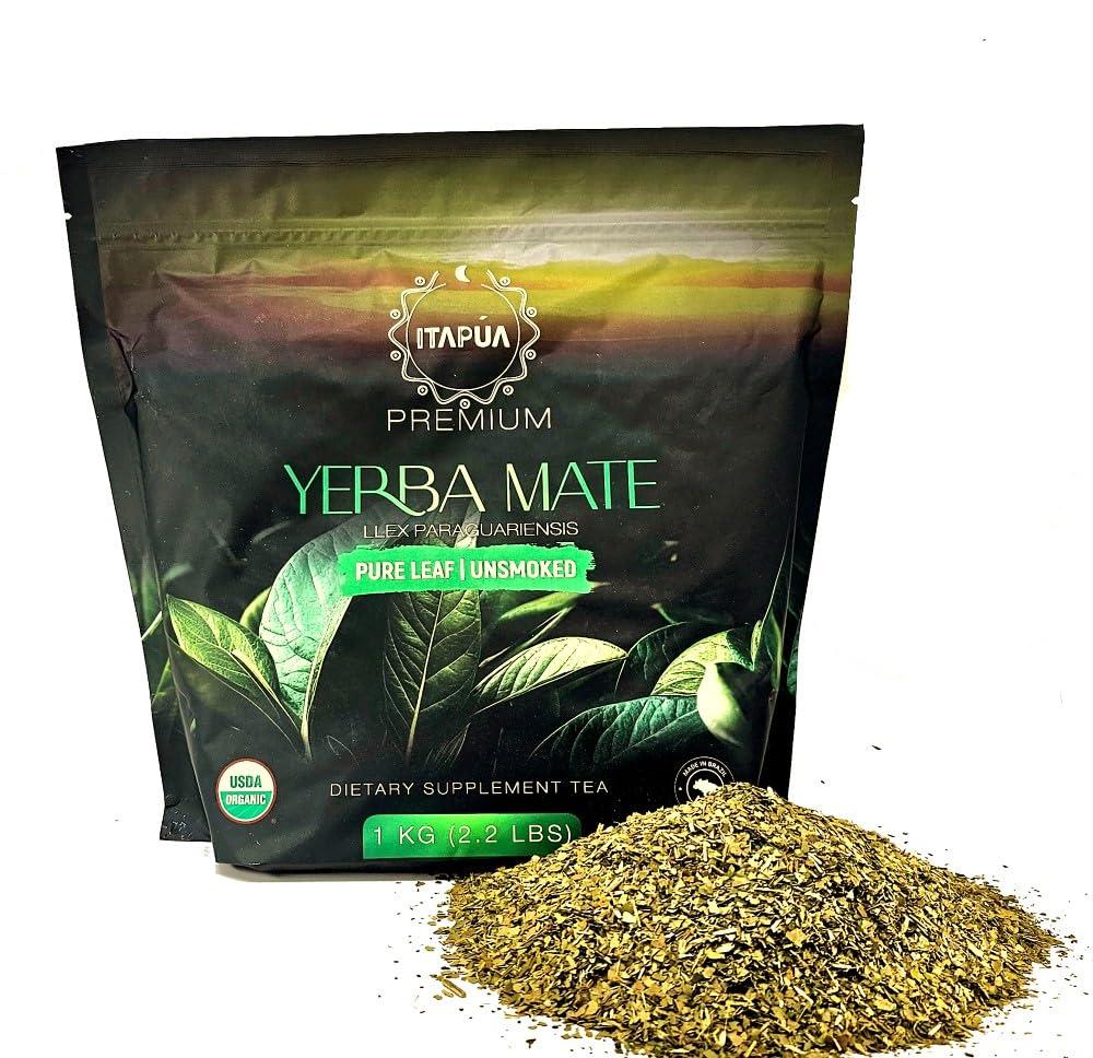 GoYerbaMate GOYERBAMATE Premium Organic Yerba Mate (Pure Leaf, Smoke Free, Aged) (2.2 Lbs (1 Kg))