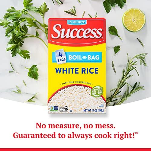 Success Success Boil-in-Bag Rice, White Rice, Quick and Easy Rice Meals, 14-Ounce Box
