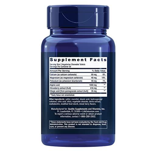 Life Extension Life Extension Esophageal Guardian, alginic Acid, Potassium Bicarbonate, get Long-Lasting Relief from gastric Distress, Vegetarian, Non-GMO, Gluten-Free, 60 Vegetarian chewable Tablets