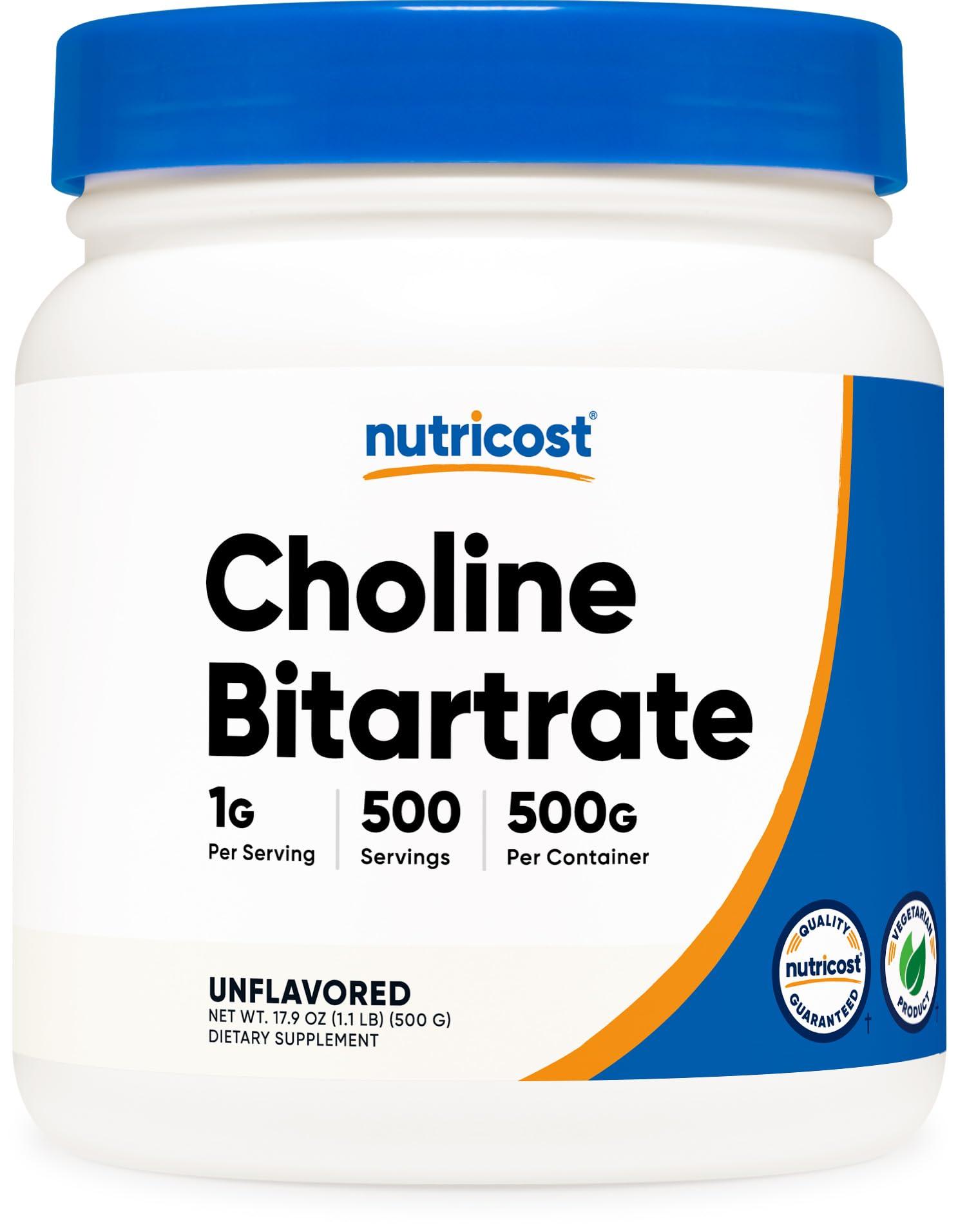 Nutricost Nutricost Pure Choline Bitartrate Powder 500 Grams
