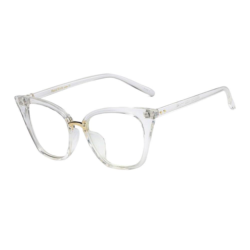 AOOLIA AOOLIA Oversized Cat Eye Reading Glasses for Women, Stylish Blue Light Reading Glasses, Reading Eyeglasses for Computer Laptop Phone (Clear, 2.5, x)