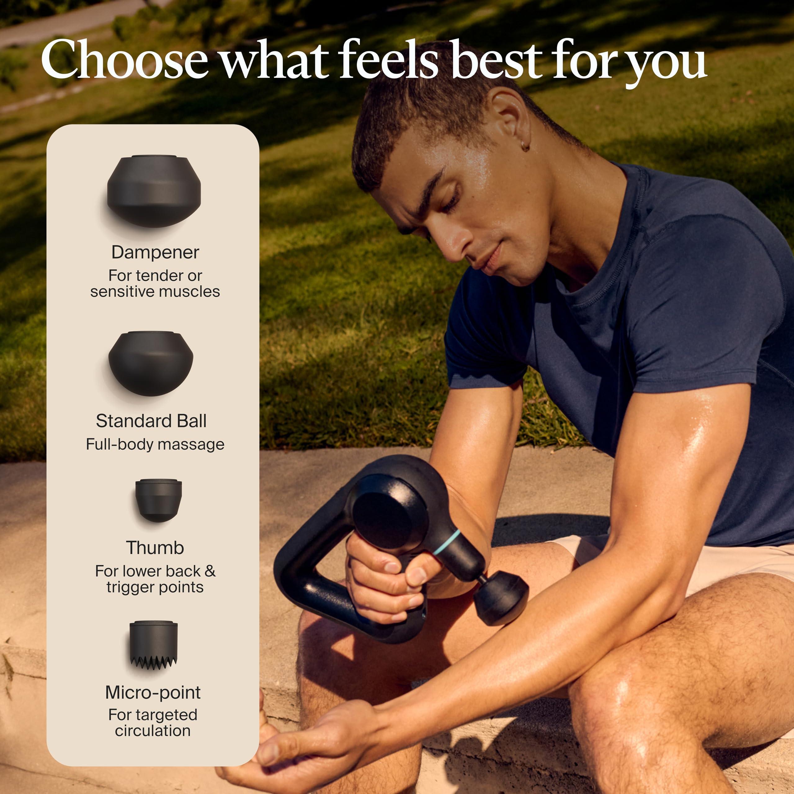 TheraGun TheraGun Prime Quiet Deep Tissue Therapy Massage Gun - Bluetooth Enabled, Electric Percussion Massage Gun & Personal Massager for Pain Relief in Neck, Back, Leg, Shoulder and Body (Black - 5th Gen)